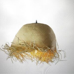 Natural Palm Leaf Pendant Light New In Box